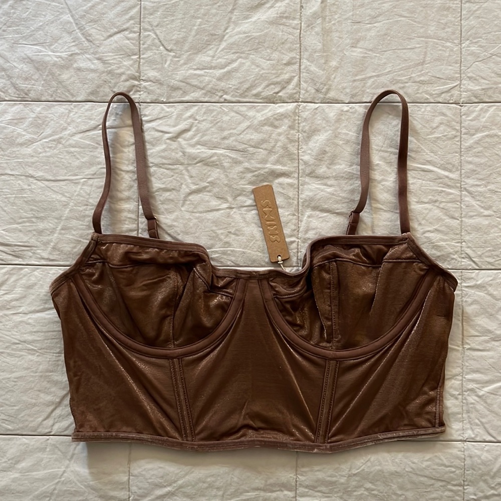 SKIMS GLISSENETTE CROPPED CORSET